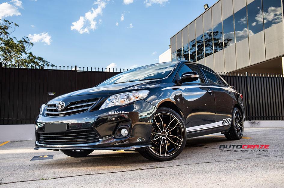 TOYOTA COROLLA HE907 GLOSS BLACK MACHINED FACE